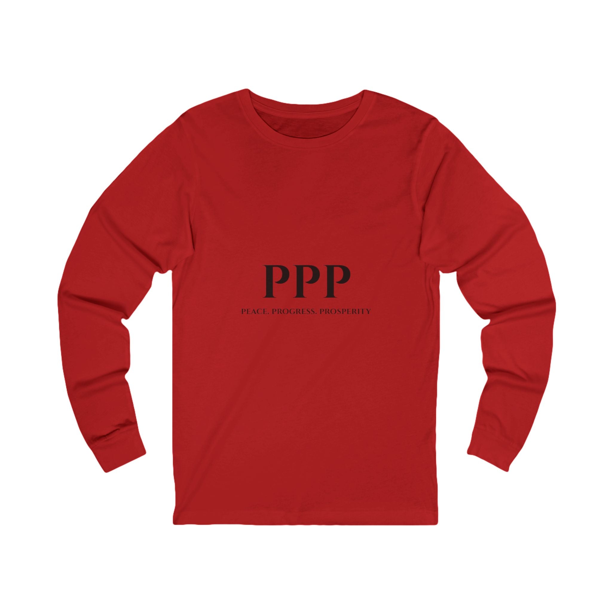 Long Sleeve Tee — 'PPP' Front & 'Stacks' Back Graphic Money Shirt