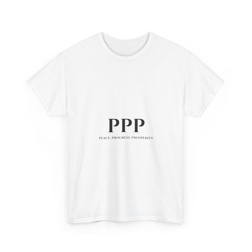 PPP Minimalist Logo Tee — Palm Paradise Property White T-Shirt