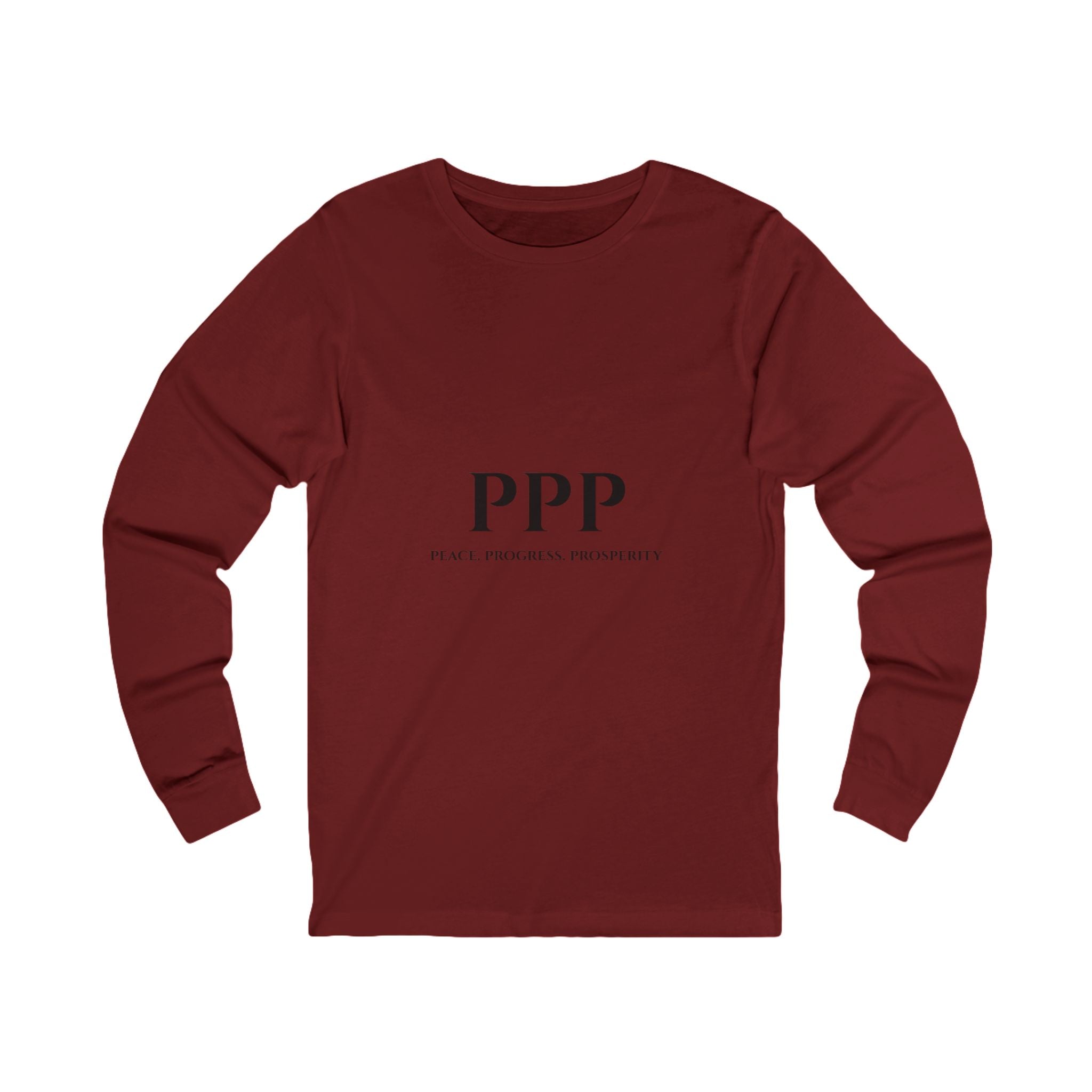 Long Sleeve Tee — 'PPP' Front & 'Stacks' Back Graphic Money Shirt