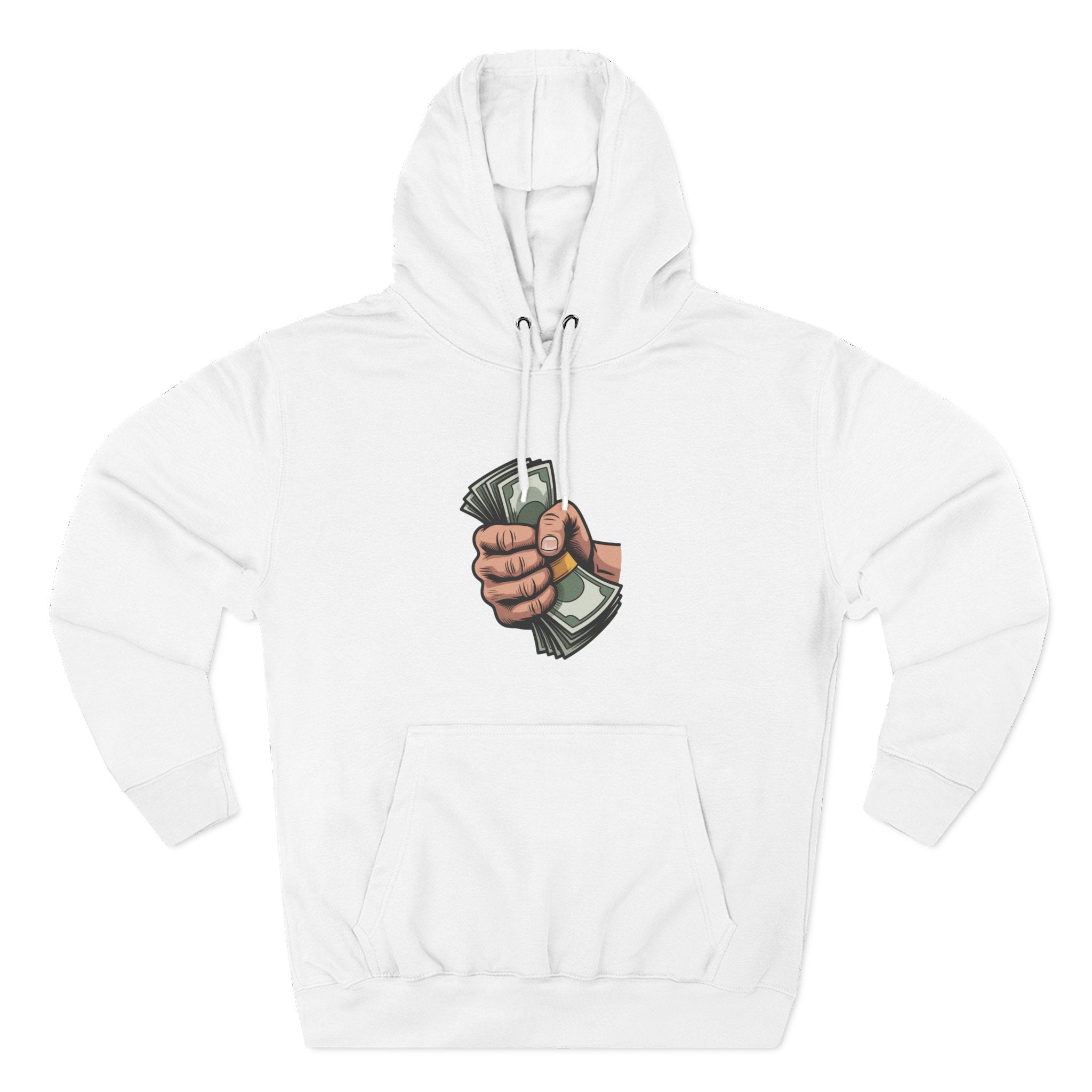 Hoodie - Cash Fist Graphic Front & "PPP" Back Logo Streetwear Hoodie