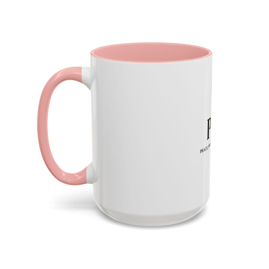 Accent Coffee Mug — "PPP: Peace. Progress. Prosperity." Ceramic 11/15oz