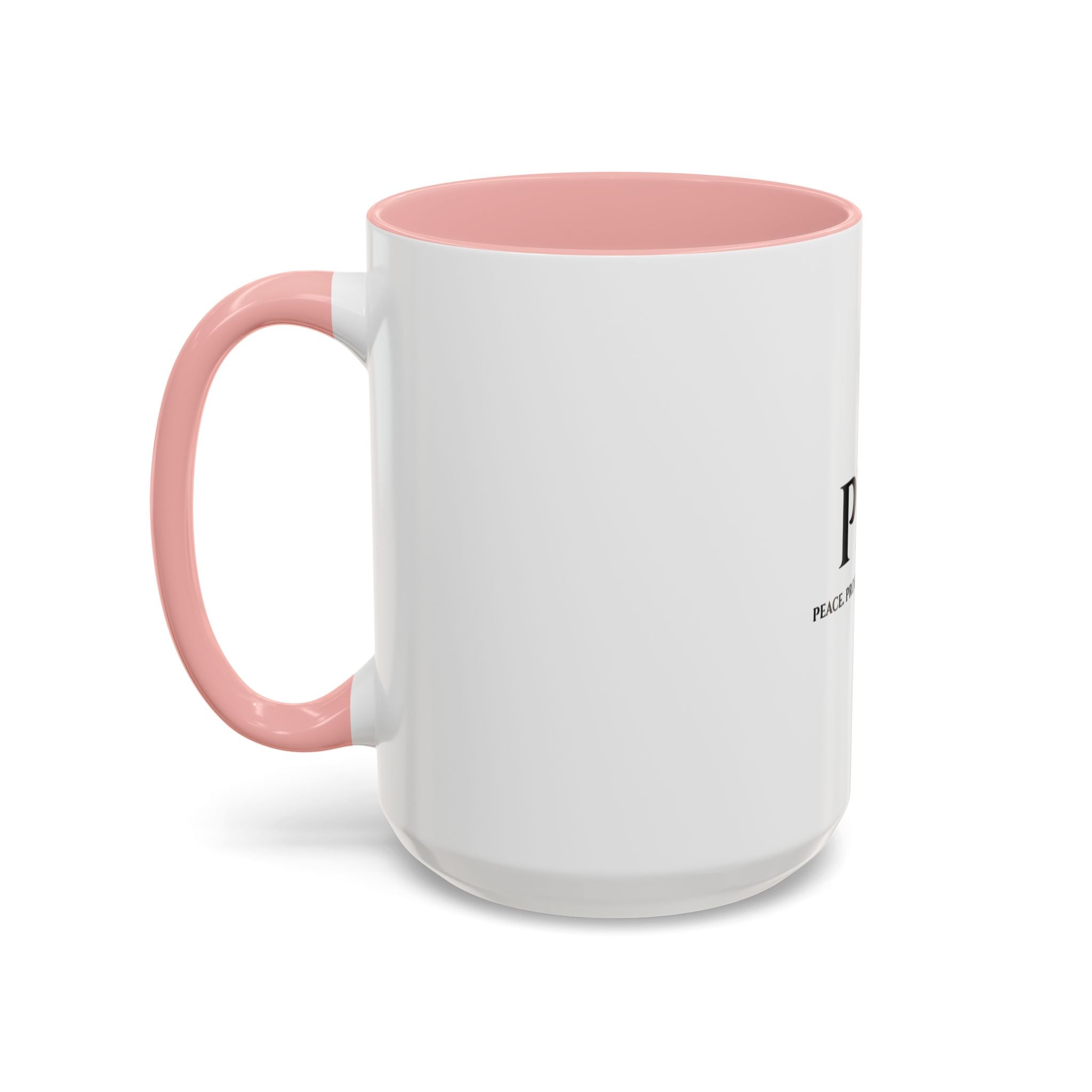 Accent Coffee Mug — "PPP: Peace. Progress. Prosperity." Ceramic 11/15oz