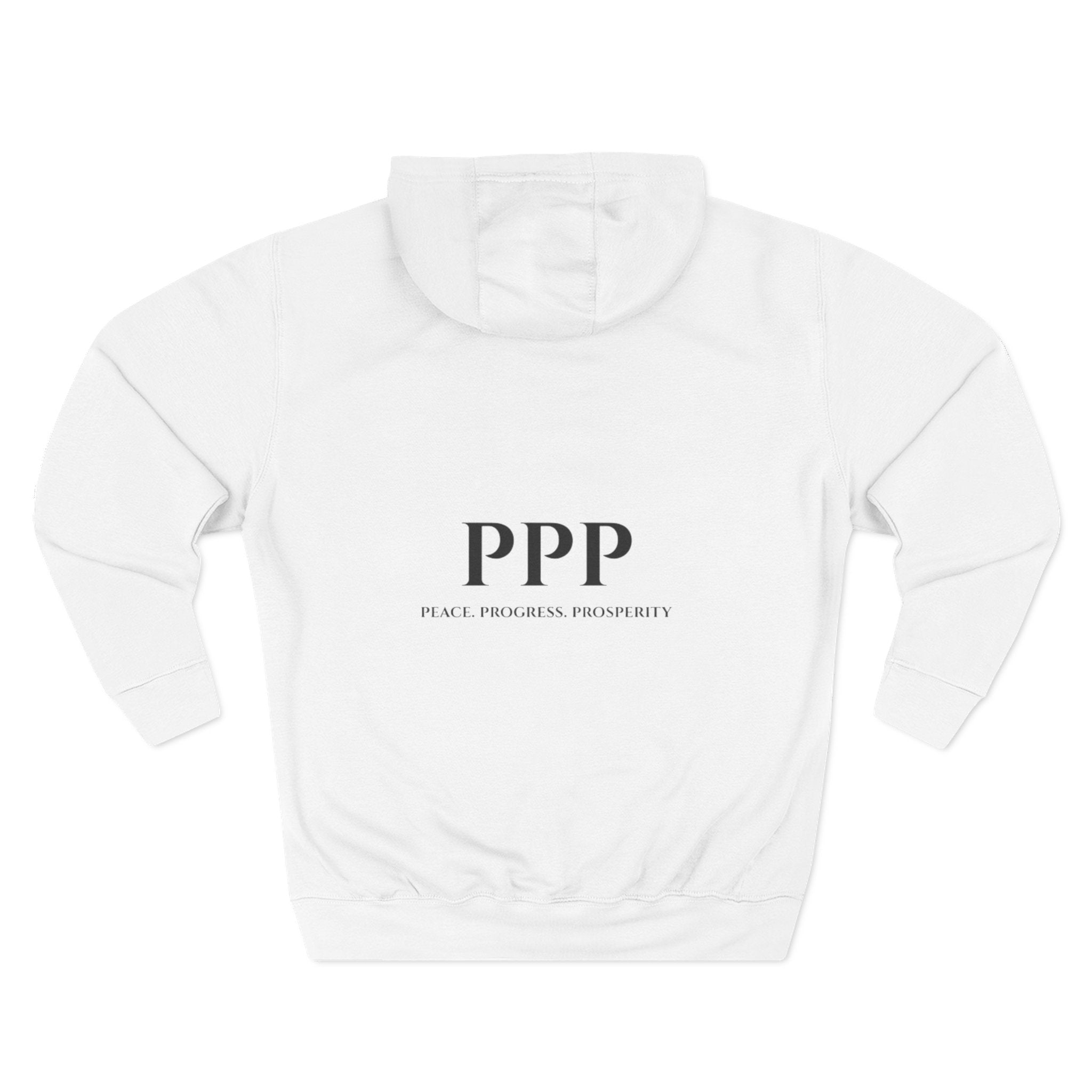 Hoodie - Cash Fist Graphic Front & "PPP" Back Logo Streetwear Hoodie