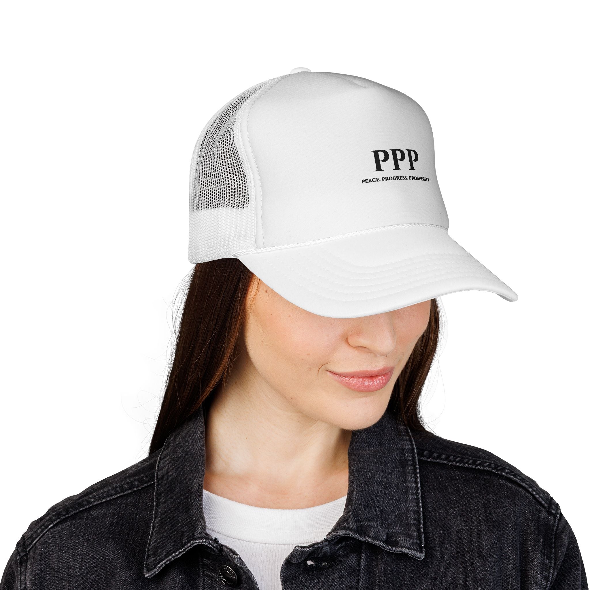 PPP Trucker Hat — Peace. Progress. Prosperity. Mesh Back Cap