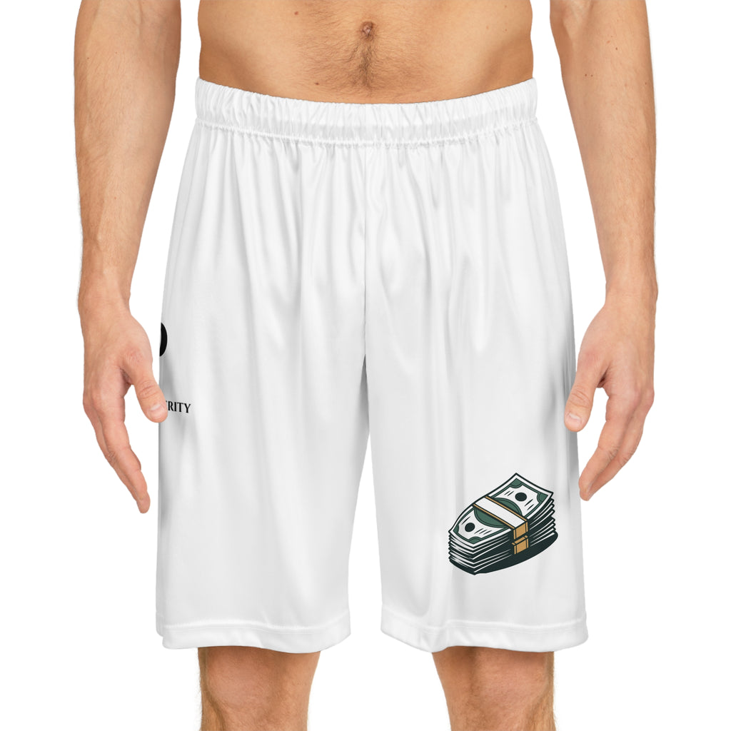 Money Stack Basketball Shorts — PXP (Peace. Prosperity.) Graphic Athletic Shorts