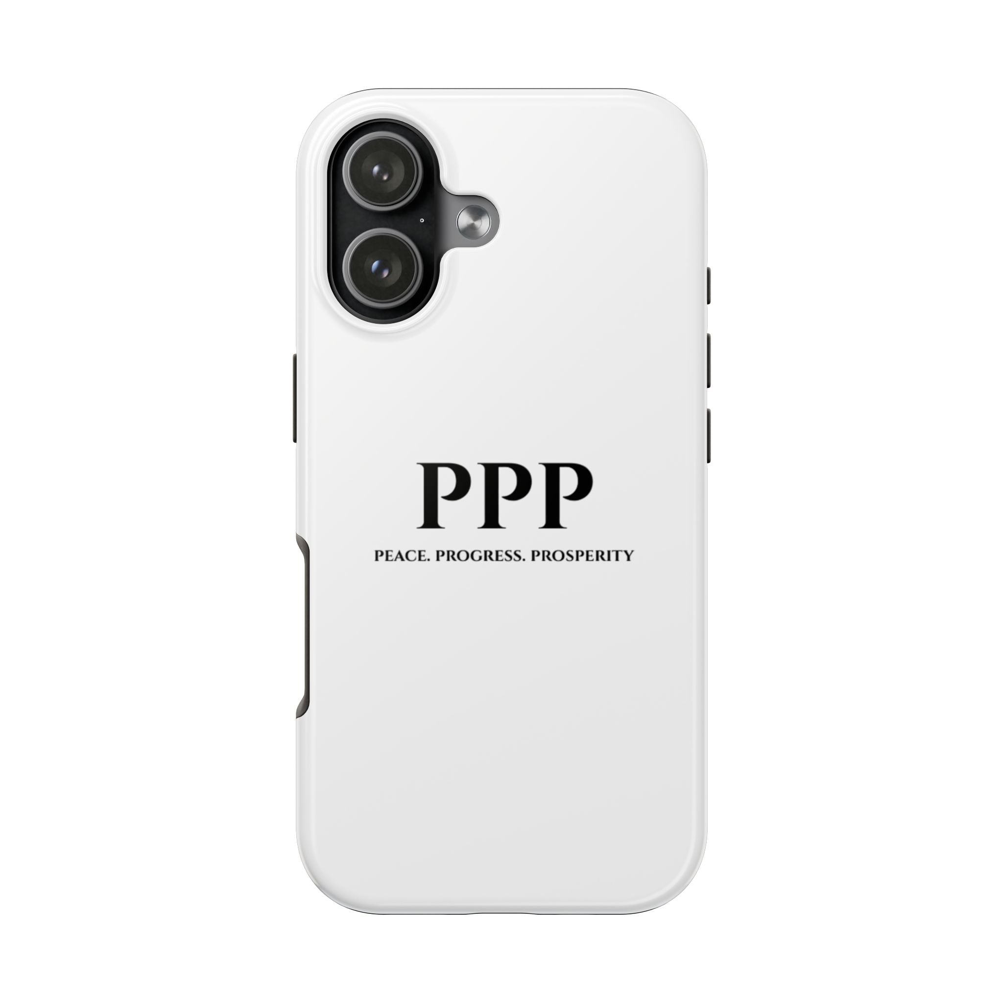 PPP 'Peace. Progress. Prosperity.' Tough Phone Case — Minimalist Protective iPhone Case